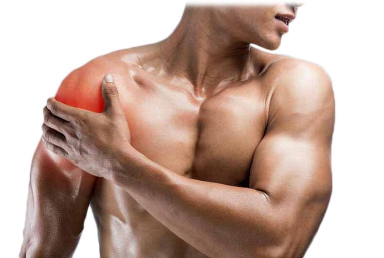 Muskelschmerzen durch Sportverletzung. 