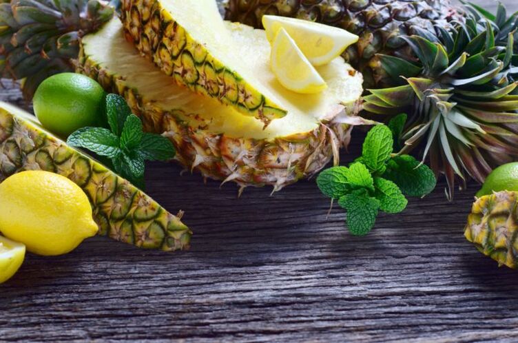 Zitrone und Ananas sind gesunde Früchte für Menschen, die an Arthritis und Osteoarthritis leiden